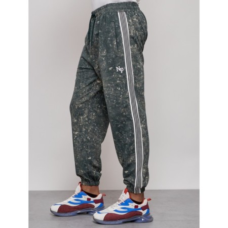 Joggers male, size 56, green color-15