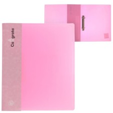 Folder on 2 rings A4 Calligrata, 40mm, 700mm, pocket at the end, pink lemonade