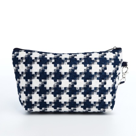 Cosmetic bag with lightning, white/blue color-1