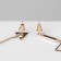 Hanging earrings "Geometry" Triangles, color gold, 7.5 cm
