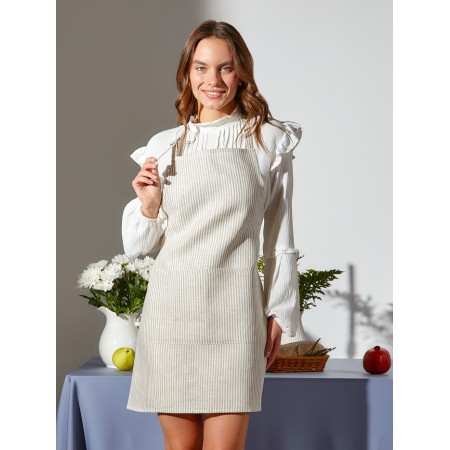 Apron Ethel "StraightForward" 60x70 cm, flax 100%, 180 g/m2-2