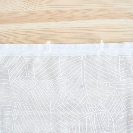 Curtain - tulle "leaves", with a rubber pattern, 300x260 cm-6
