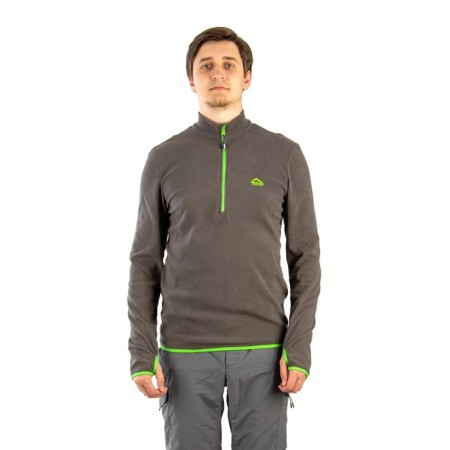 Payer Sweatshirt "Tahoe", fleece 150g, gray with green, rr 40-42 Height 170-176-1