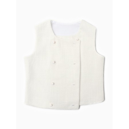 WHITE for Girls, Minaku: Party Dress, white color, height 122 cm-3