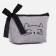 Cosmetic bag with a zipper, with a lining, the color is gray