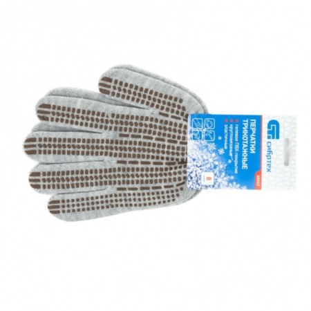 Harmers, acrylic gloves, with PVC dots, gray. "Sibrtekh"-2
