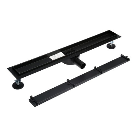 TIM BAD557002BK, 70 x 700 mm, tiles, siphon with a rotation angle of 360 °, black-matte-1