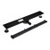 TIM BAD557002BK, 70 x 700 mm, tiles, siphon with a rotation angle of 360 °, black-matte