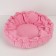 Animal bed lying on a screed with ears, pink color 30-50 cm
