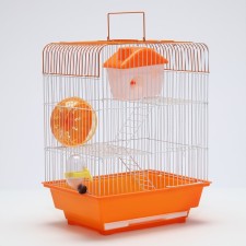 Rodent cell with filling RT-3, 30 x 23 x 39 cm, orange