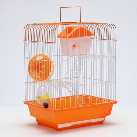 Rodent cell with filling RT-3, 30 x 23 x 39 cm, orange