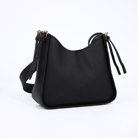Bag Female Tout with zipper, black color-2