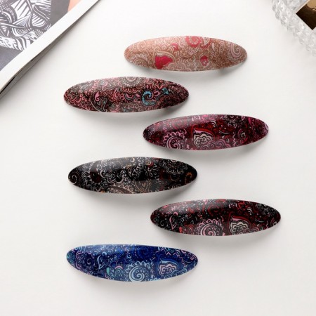 Hair hairpin "Silva" Patterns, 9 cm, mix-2