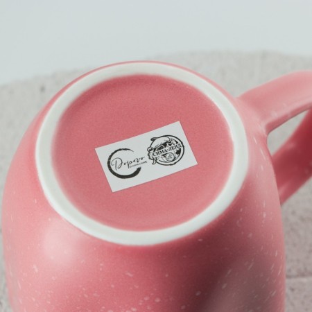 Ceramic uneven edge "Pink", 350 ml, pink color-4