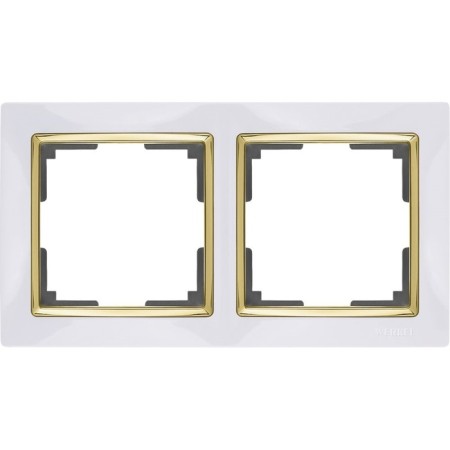 Frame for 2 posts WL03-FRAME-02-WHITE-GD, Color Gold, White