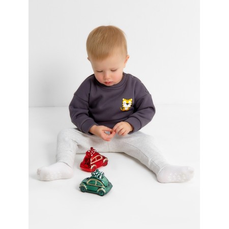 Children's pants minku, color gray melange, height 86-92 cm-2