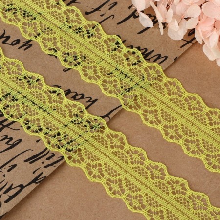 Capricon lace, 30 mm × 10 ± 1 m, yellow color-1