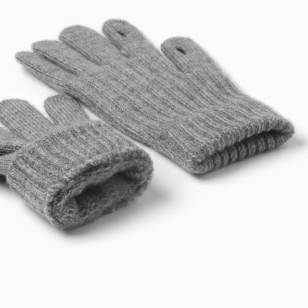 Women's gloves minku, gray color, 21 cm-2