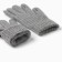 Women's gloves minku, gray color, 21 cm