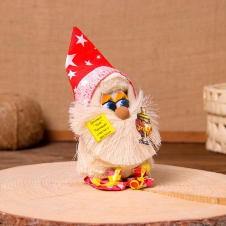 The amulet "Brownie with a samovar", 12 cm, mix-9