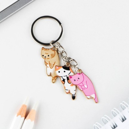 Key keychain "Cute", 2.5 x 9 cm-3
