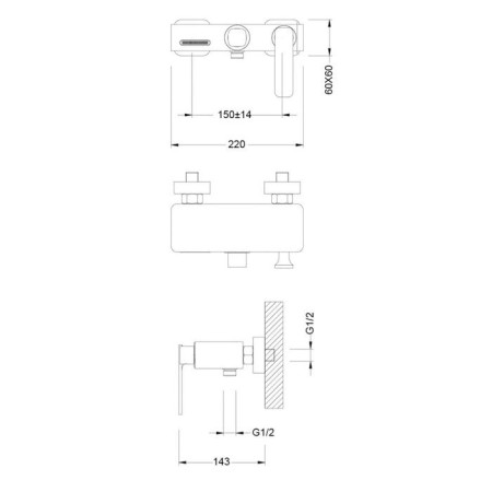 Timo Torne 4314/02Y bath mixer, single -leaf, with shower set, Antik-1