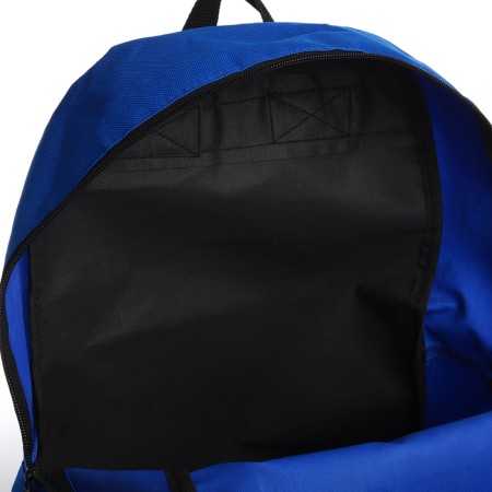Youth backpack with lightning, external pocket, blue color-5