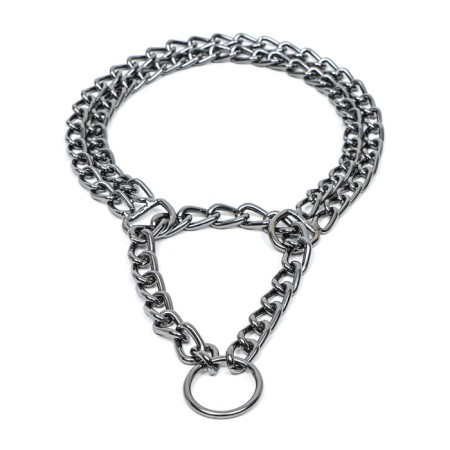Collar - half -storage of two -rowing metal, 40 cm, wire thickness 2 mm, black-1