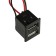 2 USB connector with a wire 10 cm, 2 pin, 2.1 a, 5 V, black