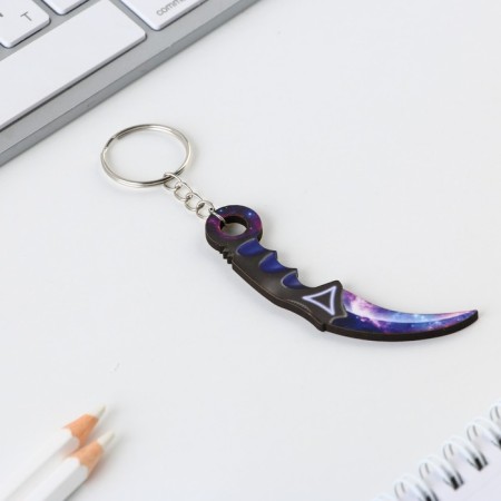 Key keychain "Cerambit", Cosmos, 2.5 x 7 cm-2