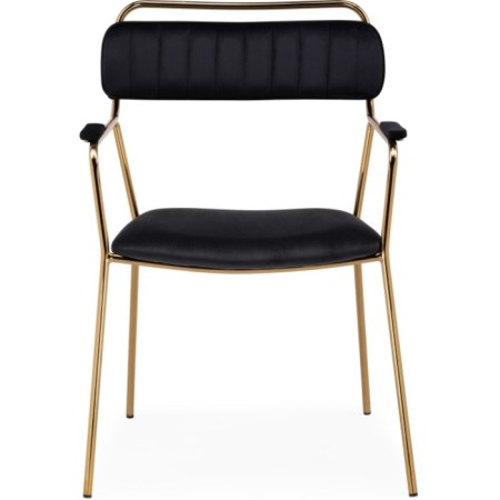 ASPEN Metal/velor Metal Carcass, gold/black 60x65x86 cm-1