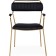ASPEN Metal/velor Metal Carcass, gold/black 60x65x86 cm