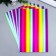 Foamiran metallized "Rainbow strips" 2 mm format A4 set 5 sheets