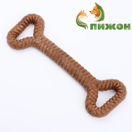 Dog toy "Big Bone", TPR+Bamboo, Massage, 32 x 11-1