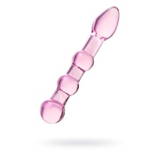 Sexus Glass bilateral phallimitator, glass, pink, 18 cm