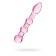 Sexus Glass bilateral phallimitator, glass, pink, 18 cm