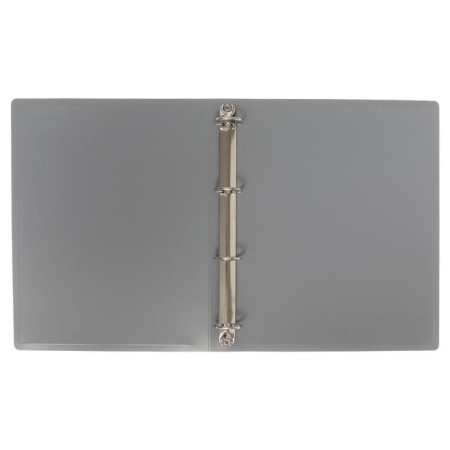 Folder on 4 rings A4, Calligrata "Panorama", 40 mm, 700 μm, facial pocket, gray, mix-1