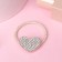 Hair elastic band "overflow" heart, 3 cm