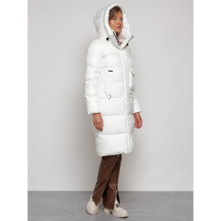 Coat insulated winter female, size 48, white color-6