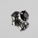 Rhinestones are sewing “circle”, in the frame, d = 10 mm, 20 pcs, black color