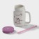 Ceramic mug with a metal lid and a unicorn tube, 450 ml, color mix