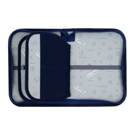 Penal 3 sections, tab inside, 140 x 210 x 40 mm, fabric, calligrata top Block "Kotik"-5