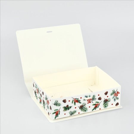 Folding New Year's Box "New Year's Wreath", 16.5 x 12.5 x 5 cm, New Year-4