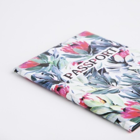 Cover for passport, white/multi -colored color-3