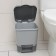 Garbage container with pedal, 8 l, 24 × 25.5 × 29.5 cm, color gray color