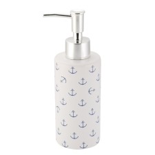 Axentia Anchor dispenser for liquid soap from white dolomite Ø 6.1 cm height 18.5 cm