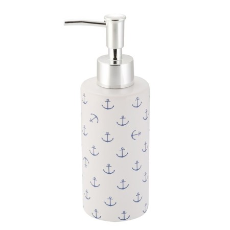 Axentia Anchor dispenser for liquid soap from white dolomite Ø 6.1 cm height 18.5 cm