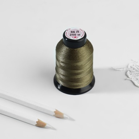 Shoe threads, 86l, 250 m, dark green color-2