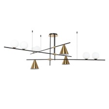 The chandelier on the rifle Arte Lamp Jacob A7029PL-9BK, G9, 9x40 W, 182x182x67 cm, black