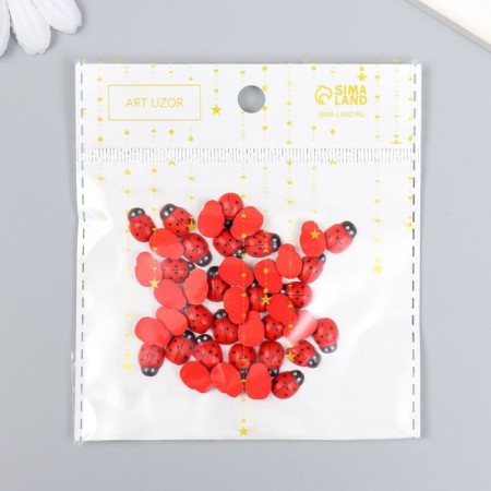 Decor for creativity wood "ladybugs" (set of 40 pcs) 1.1x0.8 cm-3